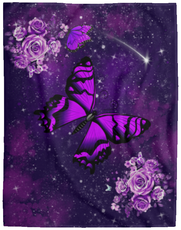 BUTTERFLY BLANKET BRIGHT PURPLE