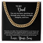 TO DAD I YOUR SON I CUBAN CHAIN