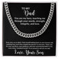 TO DAD I YOUR SON I CUBAN CHAIN