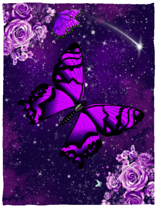 BUTTERFLY BLANKET BRIGHT PURPLE