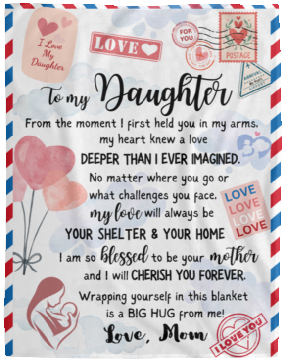 DAUGHTER LETTER BLANKET