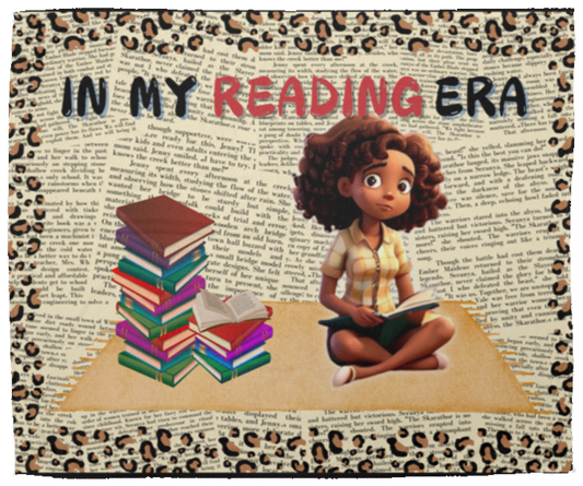 Reading Era Blanket | Brown Curly Hair