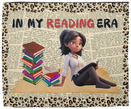 Reading Era Blanket| Dark Straight Hair