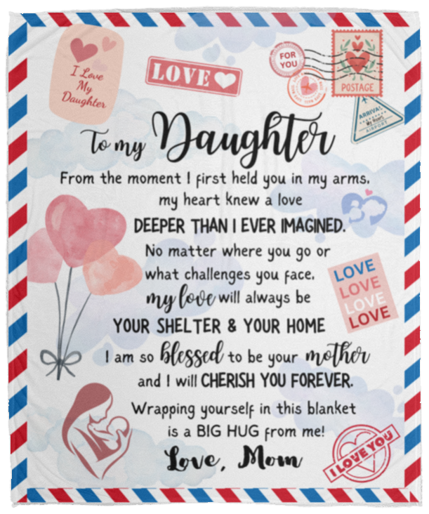 DAUGHTER LETTER BLANKET