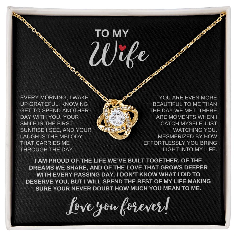 To Wife I Love Forever I Love Knot Necklace