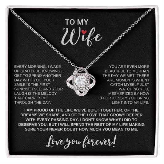 To Wife I Love Forever I Love Knot Necklace