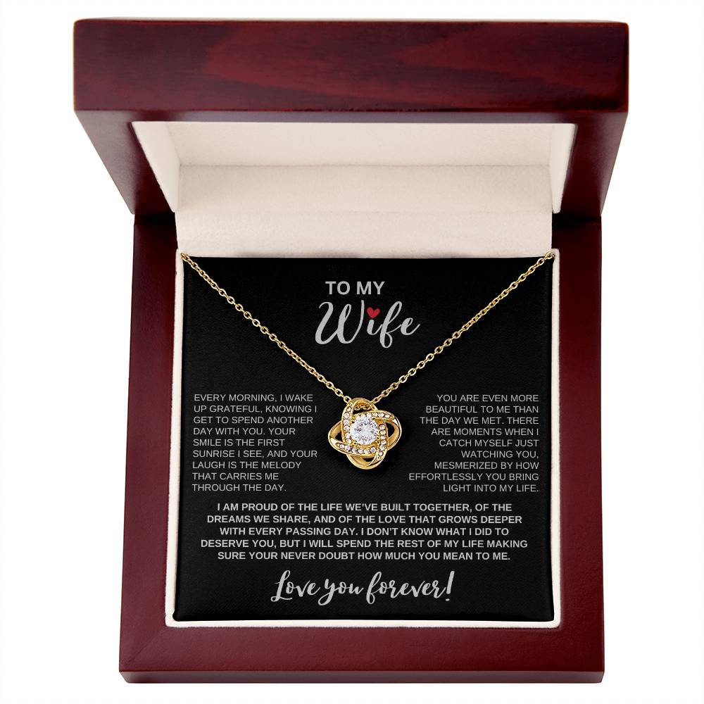 To Wife I Love Forever I Love Knot Necklace