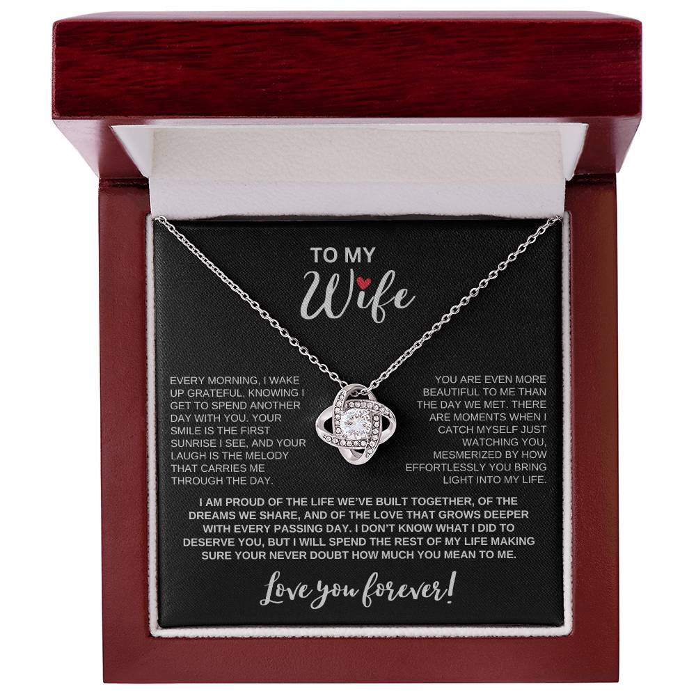 To Wife I Love Forever I Love Knot Necklace