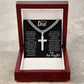 TO DAD  I  LOVE DAUGHTER  I  CROSS NECKLACE