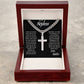 TO NEPHEW  I  LOVE AUNTIE  I  CROSS NECKLACE