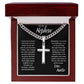 TO NEPHEW  I  LOVE AUNTIE  I  CROSS NECKLACE