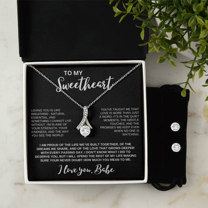 To My Sweetheart I necklace & earring set