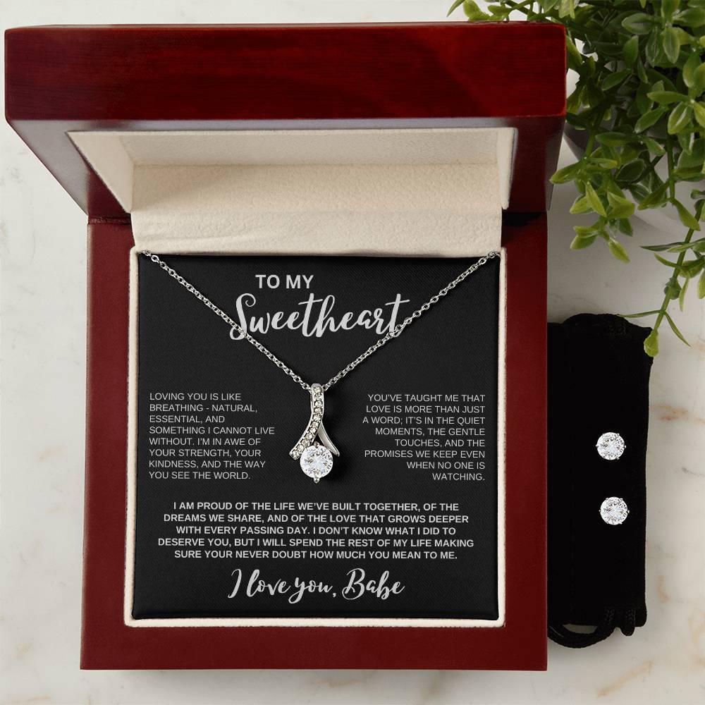 To My Sweetheart I necklace & earring set